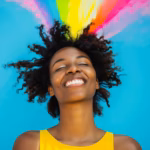 portrait-people-with-colorful-rainbow-from-their-thoughts-brain-blue-background_23-2151475694